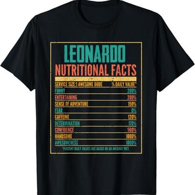 Leonardo Nutritiona Facts T-Shirt