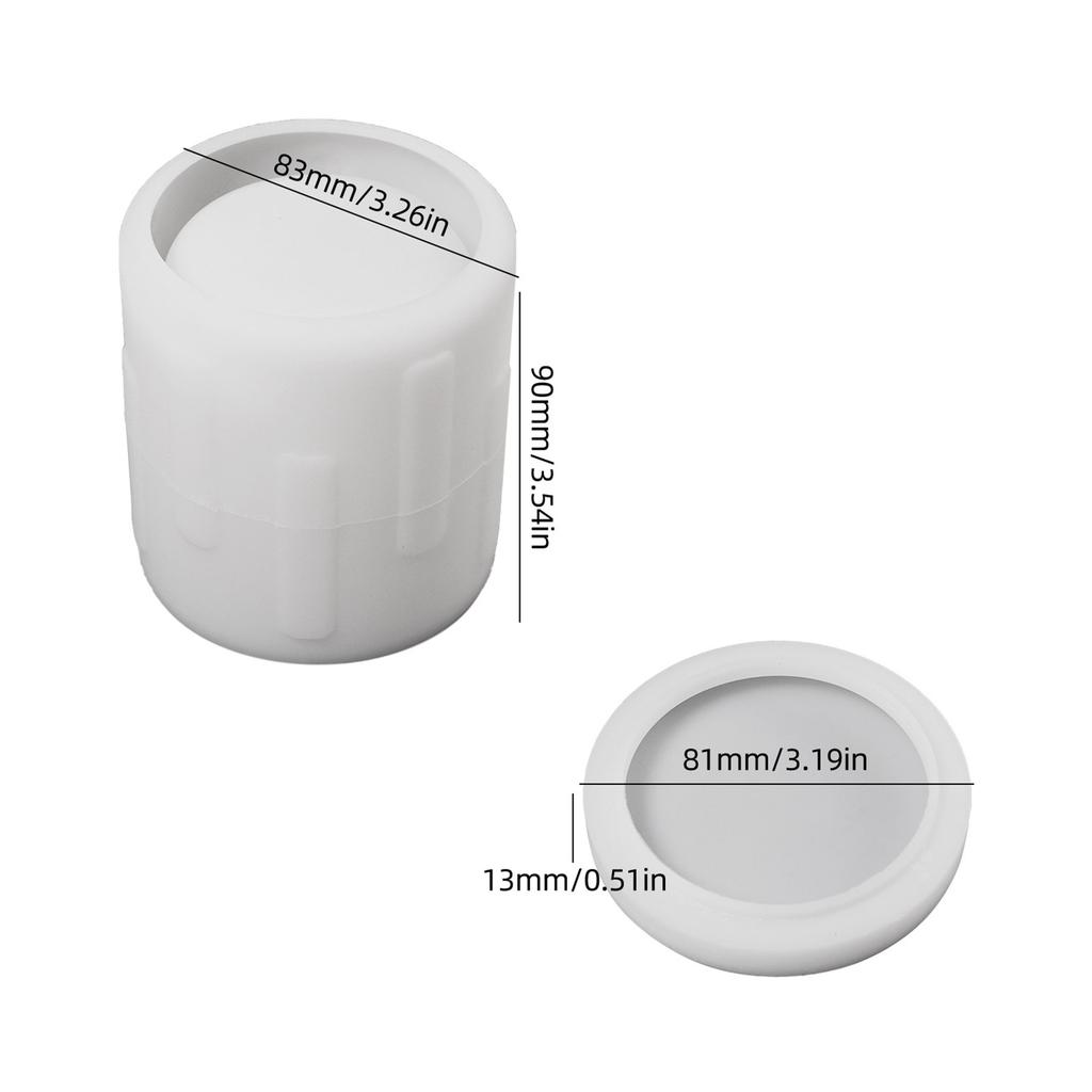 Retro Styles Silicone Container Mould for Craft Jewelry Holder Candle Jar Glossy Exterior Designs