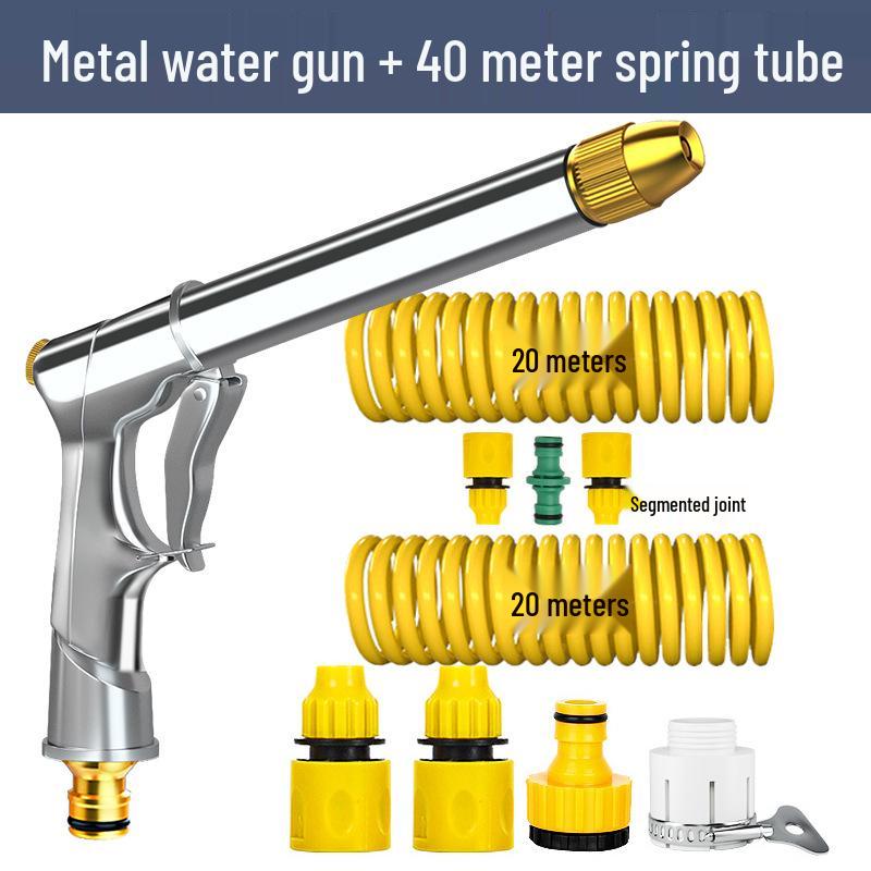 High-Pressure Car Wash Water Gun with Soft Hose and Spray Nozzle