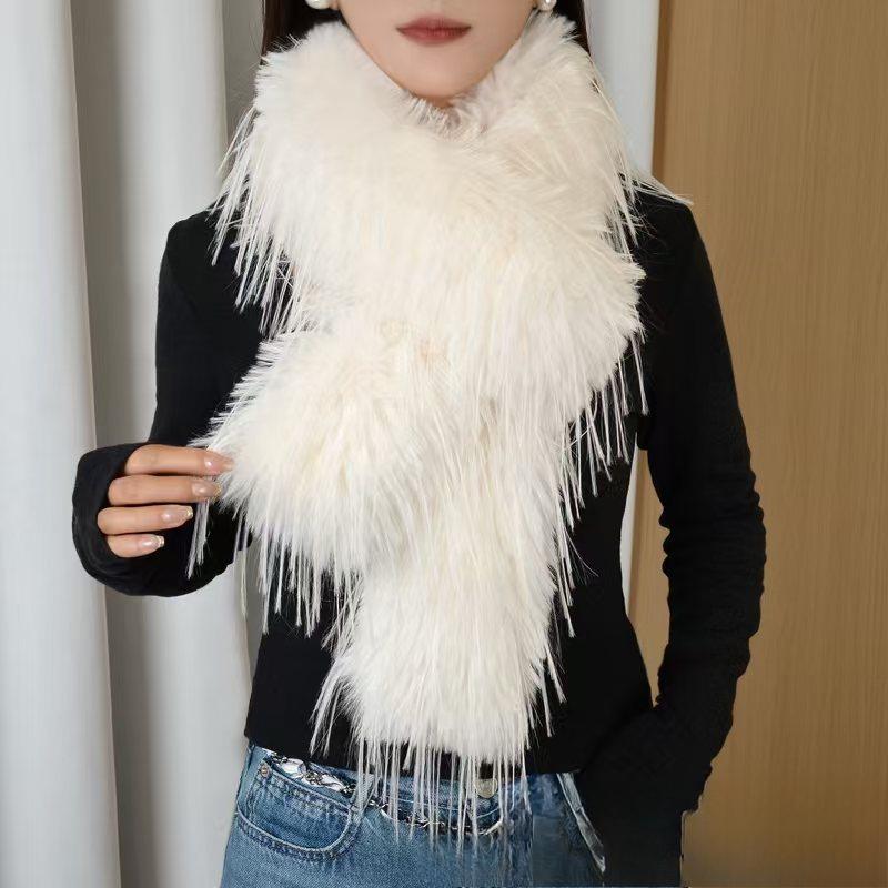 

Новый шарф из искусственного страусиного пуха, высококачественная шаль для платья, удлиненный теплый шарф, модный меховой воротник 180 * 14CM