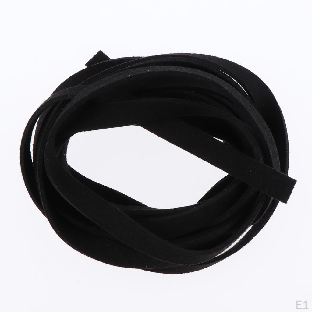 3 meter läderrem Platta sladdremmar i olika färger