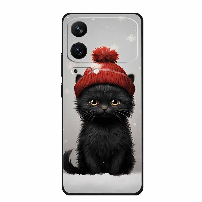 For Xiaomi 17 Pro 2025 Phone Case Fashion Flowers Black Silicone TPU Soft Coque For Xiaomi Mi 17 Pro Max Back Cover Case Shell