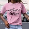 Unisexs Clothing En Espanol Por Favor Print Harajuku TShirt Top Short Sleeve Casual Summer Tee Shirt Spanish Teacher TShirts