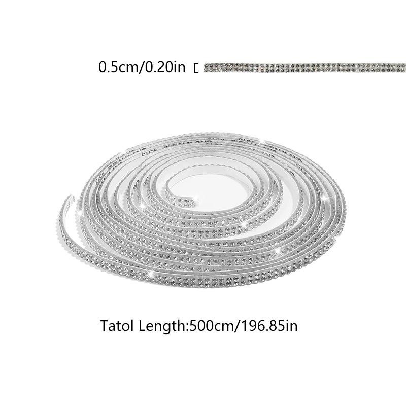5m Self Adhesive Crystal Rhinestone Sticker Ribbon DIY Sticker Rhinestones Tape Arts Crafts Car Phone Auto Interior Decoration