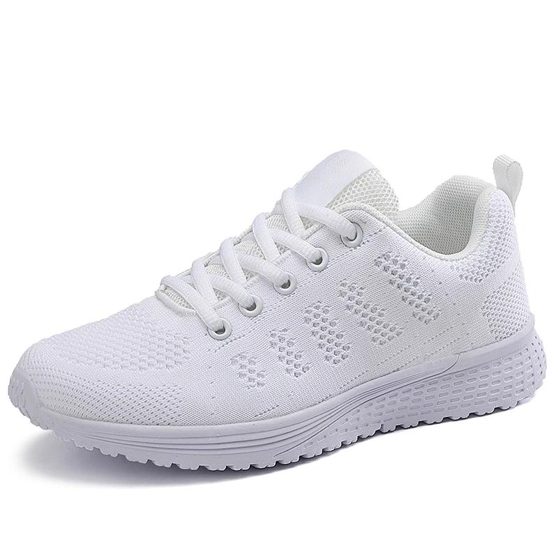 Women Casual Shoes Fashion Breathable Walking Mesh Flat Shoes Sneakers Women 2024 Gym Vulcanized Shoes White Female Footwear