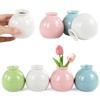 Mini White Pink Ceramics Vase Round Spiral Vase Nordic Creative Flower Arrangement Vases For Home Living Room Coffee Table Decor