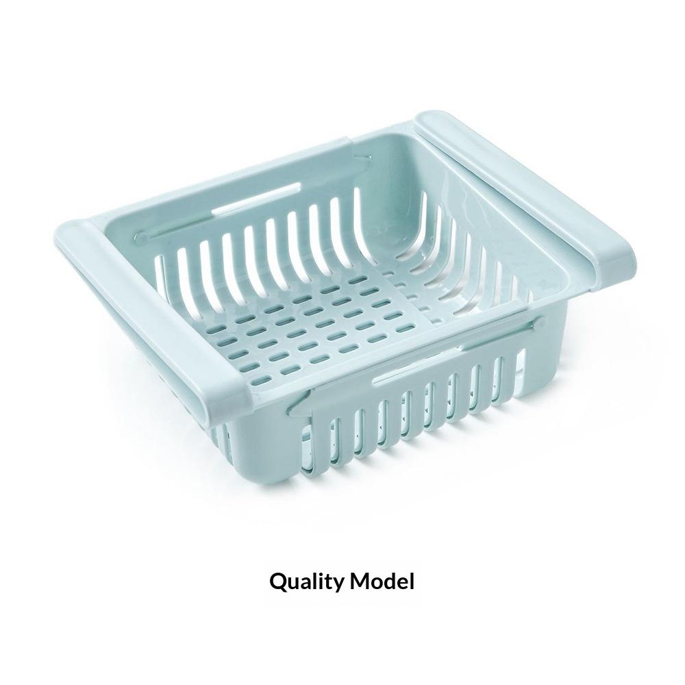 Retractable Refrigerator Storage Box Storage Basket Living Room Household Egg Storage Finishing Box Refrigerator Rack