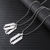 Titanium Steel Blade Pendant Men's Necklace Simple Long Sweater Chain Men's Pendant Jewelry Geometric Pendant