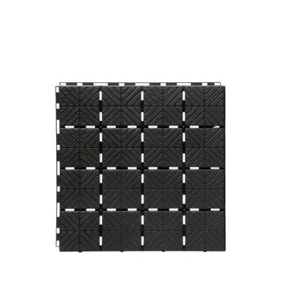 Prosperplast Kratka Chodnikowa Easy Square - Czarne 9 Szt. 1,5M2