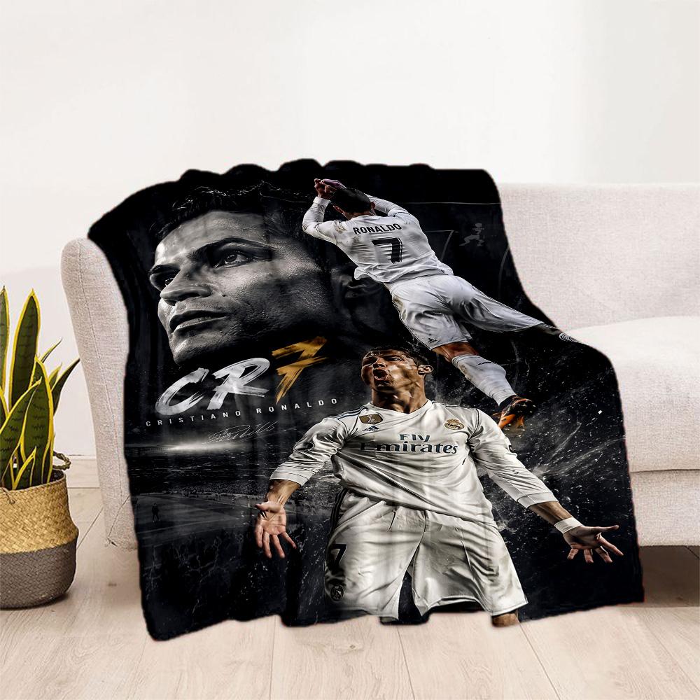 Ronaldo's Legacy Sports Blanket Durable Comfort Great for Seaside Picnics Office Chair Four Seasons Universal Stylish Decor Gifts For Family Or Friend