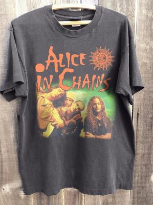 New Vintage Alice In Chains 90s Band Charcoal Cotton Tshirt Unisex T-Shirt