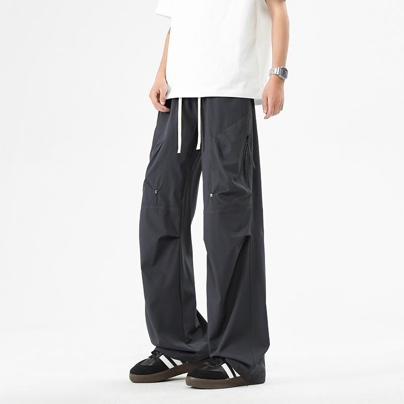 Men's and women's spring and autumn new tooling casual pants loose and versatile, thin and tall men's long pants