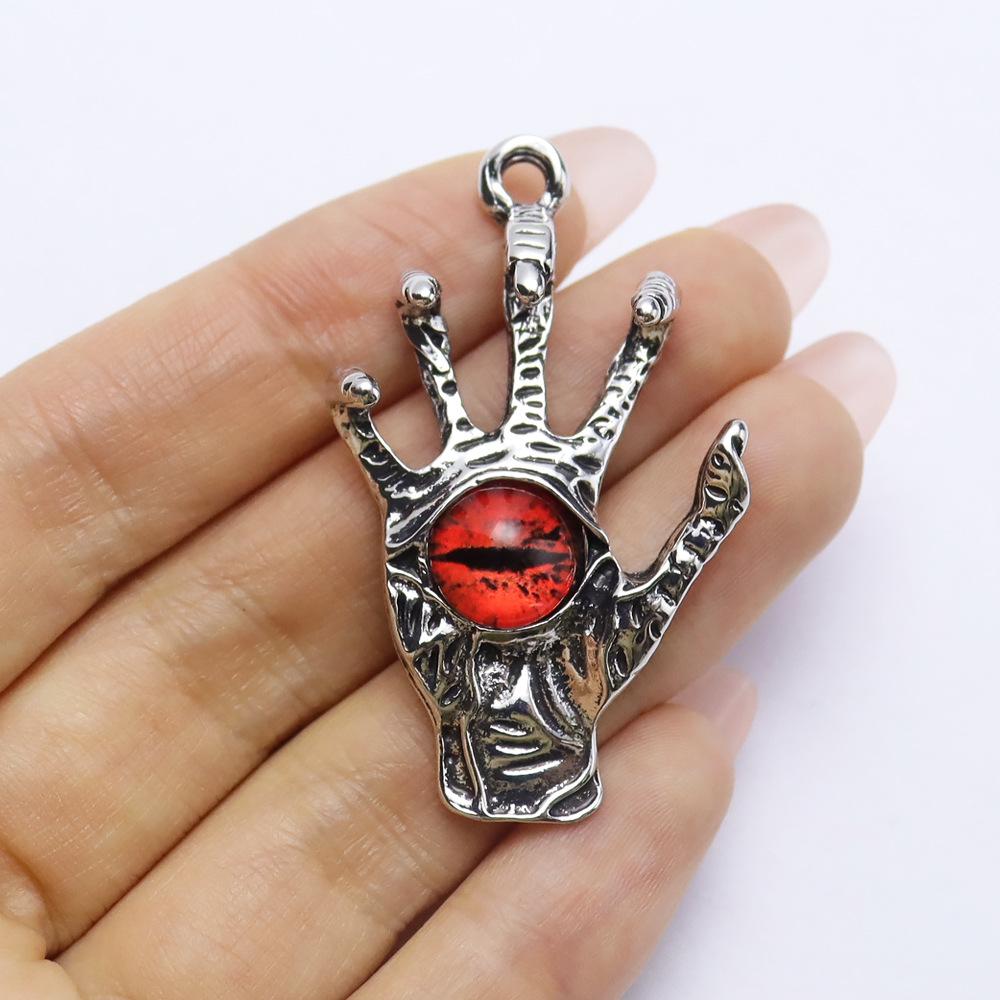 Dark Personality Demon Eye Claw Pendant Necklace for Men - Hip Hop Trendy Sweater Chain