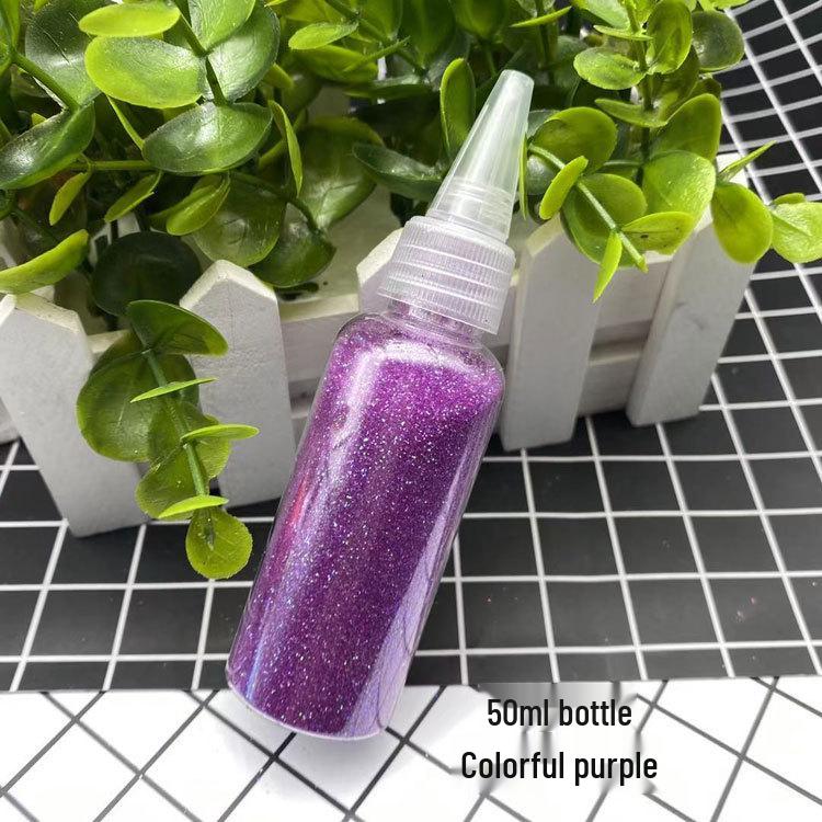 50ml Gold Glitter Powder with Flakes for Children's DIY Projects - Bright, Shiny Powder for Painting and Cross Stitch