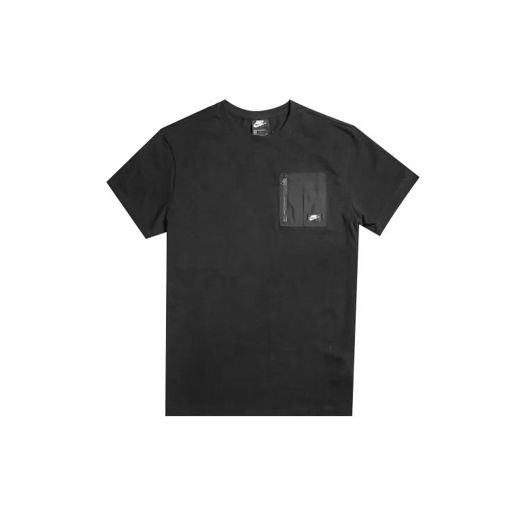 Nike T Shirts Men's Black Crew Neck Moderate Straight Fit (Unisex) T-Shirts CJ4324 010