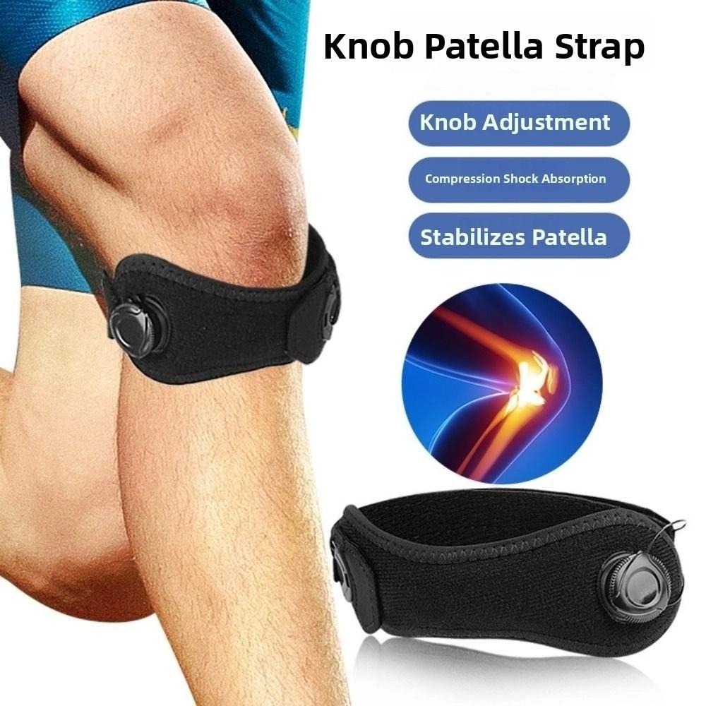 Tendon Injury Sports Knee Guard Band Adjustable Knob Patellar Strap Knee Brace  Fitness