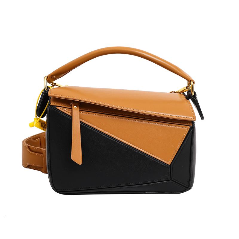 New Women's Handbag Geometric Contrasting Color Shoulder Bag Crossbody Bag Ladies Designer Luxury Bag  Sac De Luxe Femme