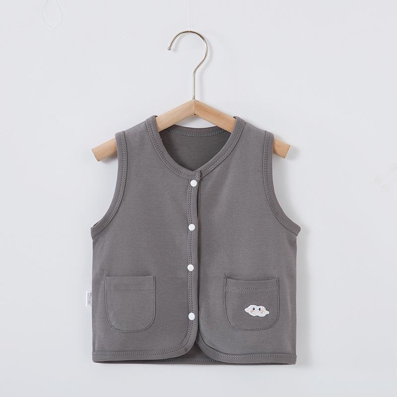Newborn Unisex Sleeveless Knit Vest - Thick Shu Velvet for Spring, Autumn, Winter