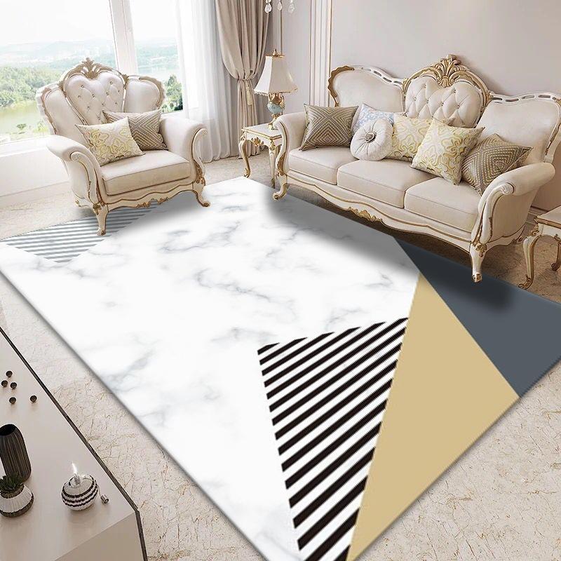 Luxury Marble Style Rugs for Living Room Home Bedroom Decor Large Size Carpet Coffee Table Non-slip Carpet