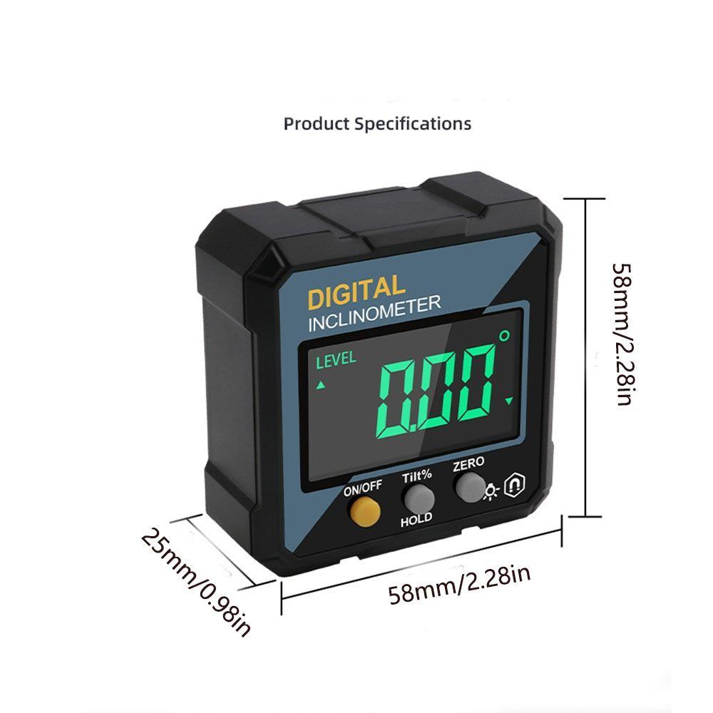 Waterproof Slope Meter Single-sided Magnetic Angle Finder Digital Inclinometer  Level Gauge Tool