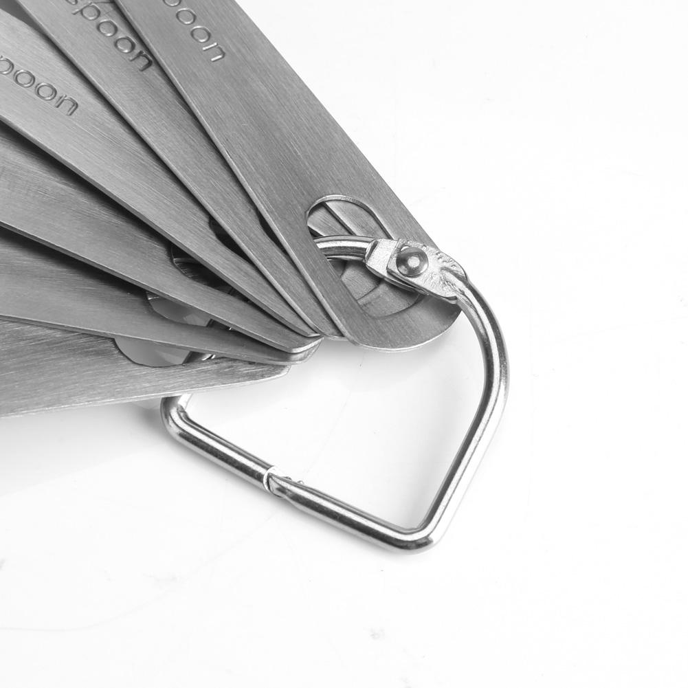 Ensemble de 6 cuillères à mesurer en acier inoxydable pour ingrédients secs et liquides