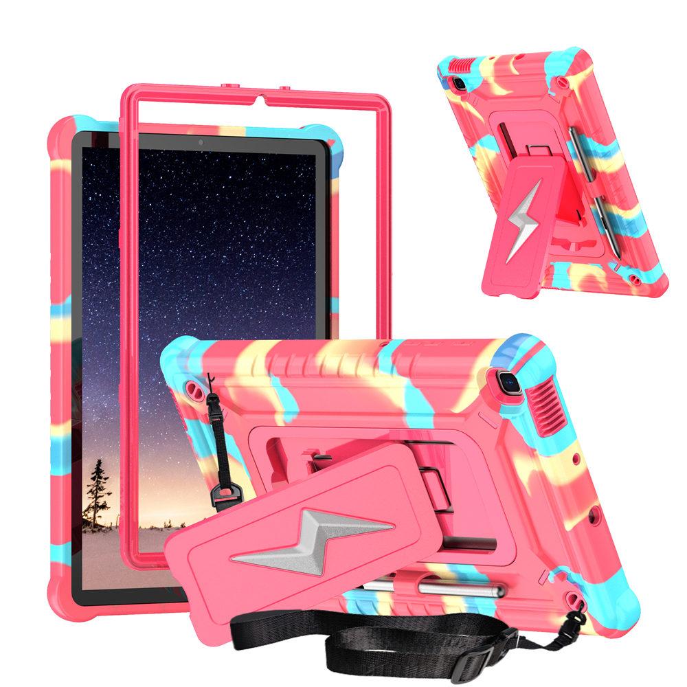 Armor Case für Samsung Galaxy Tab S6 Lite 10,4 Zoll 2020 P610 2025 P625 P620 3 in 1 Ständer Robuste Tablet-Hülle mit Gürtel