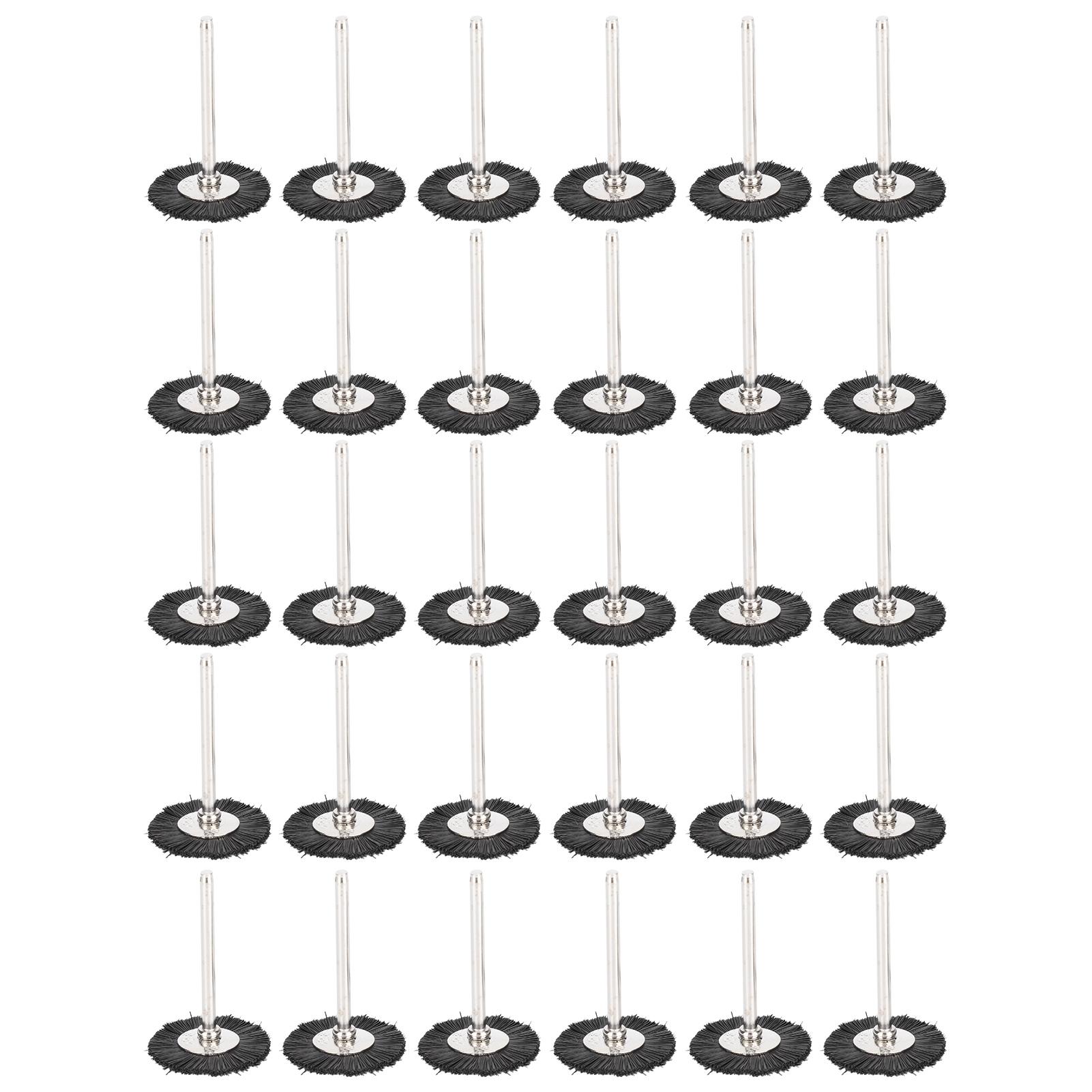 

30Pcs Brush Wheel Flat Mini Wood Carving Rust Corrosion Paint Removal Polishing Tools Boar bristle