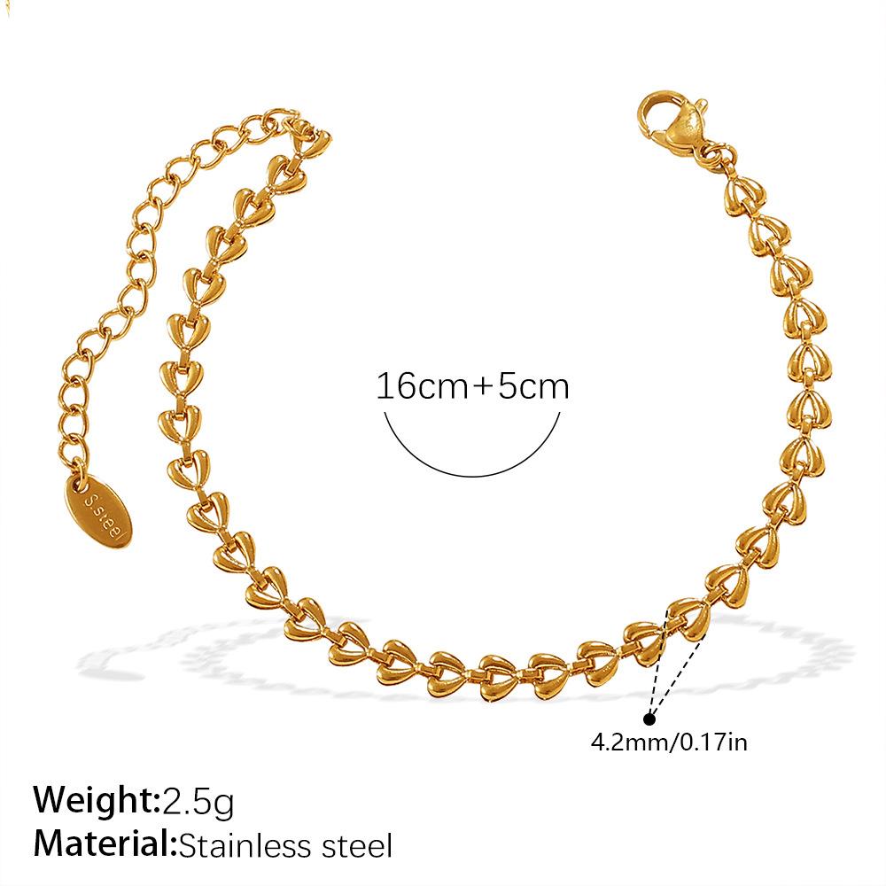 Designer Small Banana Geometric High Sense Women's Necklace Clavicle Chain Stainless Steel Gold Plated Jewelry