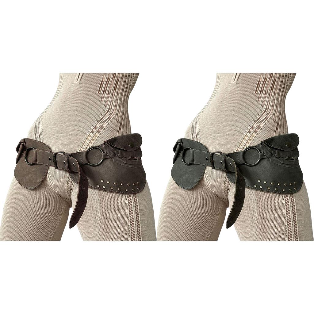 Rivet Studded Corset Adjustable Waistband Waist Bag Belt Women Cincher Cool Waistband Punk Fanny Belt Waist Accessory