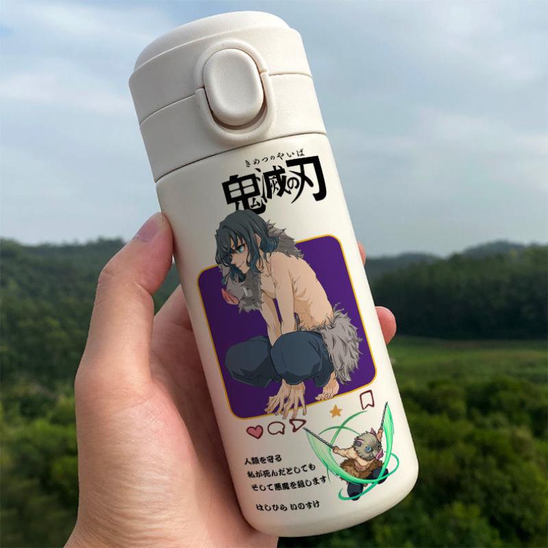Demon Slayer vacuum pop-up thermos cup Kamado Tanjirou Kamado Nezuko Zenitsu Agatsuma anime creative portable water cup gift