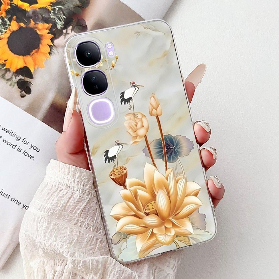 For Vivo V40 Lite 5G IDN Case V2417 Clear Cute Cat Fashion Butterfly Love Painted Soft Phone Case For Vivo V40 Lite 4G IDN Cover