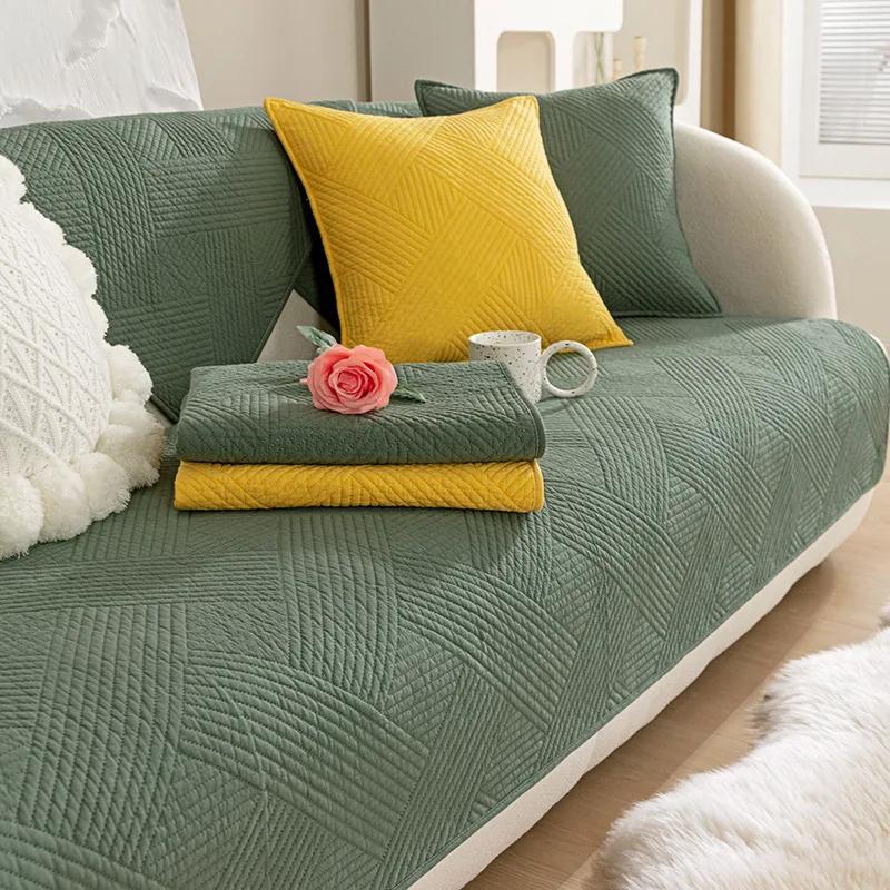 

Утолщенные хлопковые чехлы для диванов, коврики для домашних животных и детей, чехлы для диванов, противоскользящие чехлы для диванов, однотонные чехлы для диванов, одеяло для гостиной 90x70