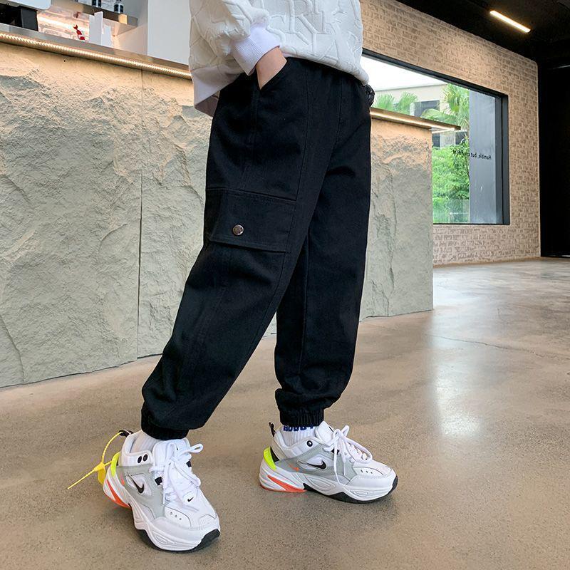 Boys' Cargo Pants - 2023 Spring/Autumn Style, Cool and Casual Long Pants for Middle & Big Kids