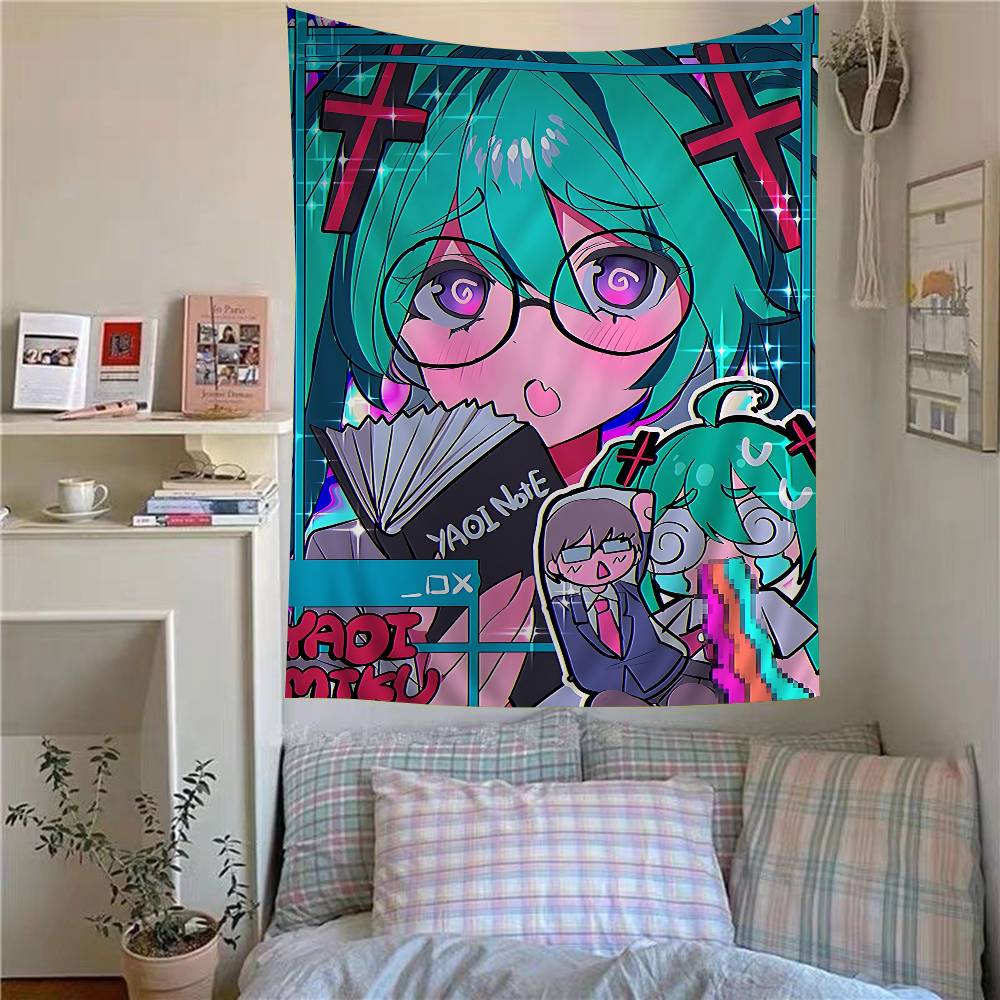 Kawaii Anime Girl Tapestry Chibi Characters Manga Print Wall Hanging Ideal for Bedroom Decor Anime Y2K Aesthetic Fans