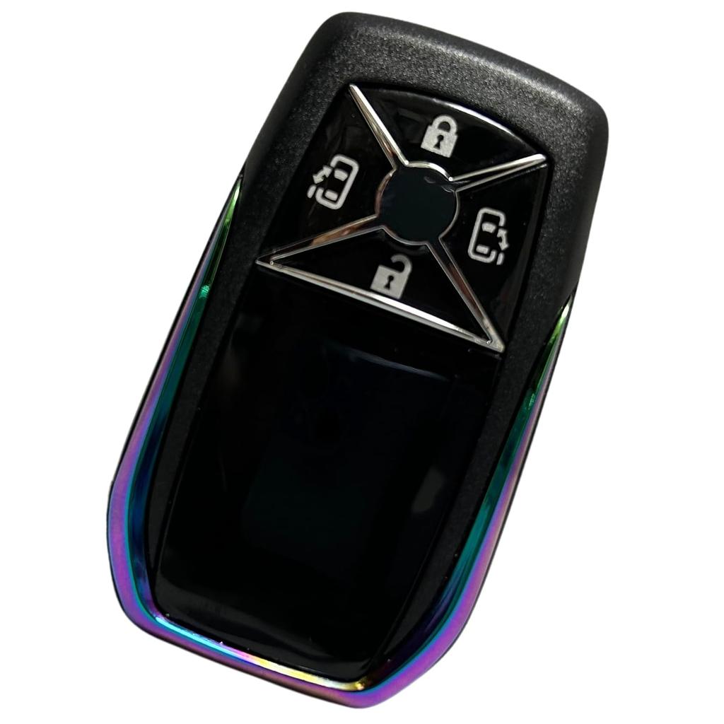 Universelt Smartnøkkel-etui Nøkkeldeksel Vellfire 20 Estima 50-serien Alphard Noah Voxy Toyota 4-knapps Regnbue RiNan.