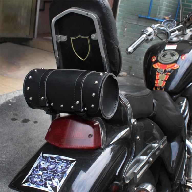 Vintage Leather Motorcycle Saddlebag Fork Bag Waterproof Motorcycle Tool Bag