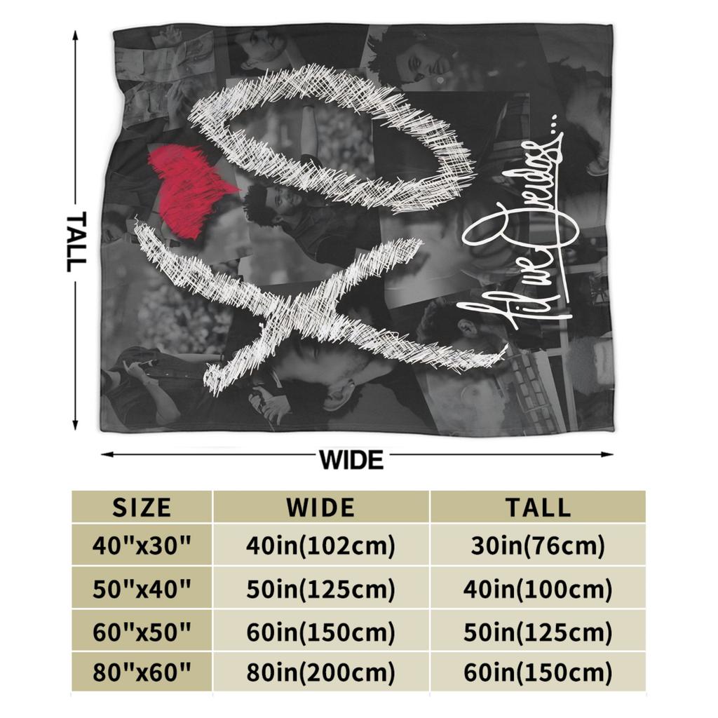 The Weeknd XO Album Flannel Blanket  Super Warm Throw Blanket for Home Decor Camping Pattern Bedspread Sofa Bed Cover