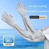 UV Insulation Ice Silk Sleeves Gloves Flip-finger Cycling Gloves Elastic Sunscreen Sleeve Summer