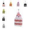 Cartoon Animal Square Chenille Hand Towel With Absorbent Polyester For Kitchen Use