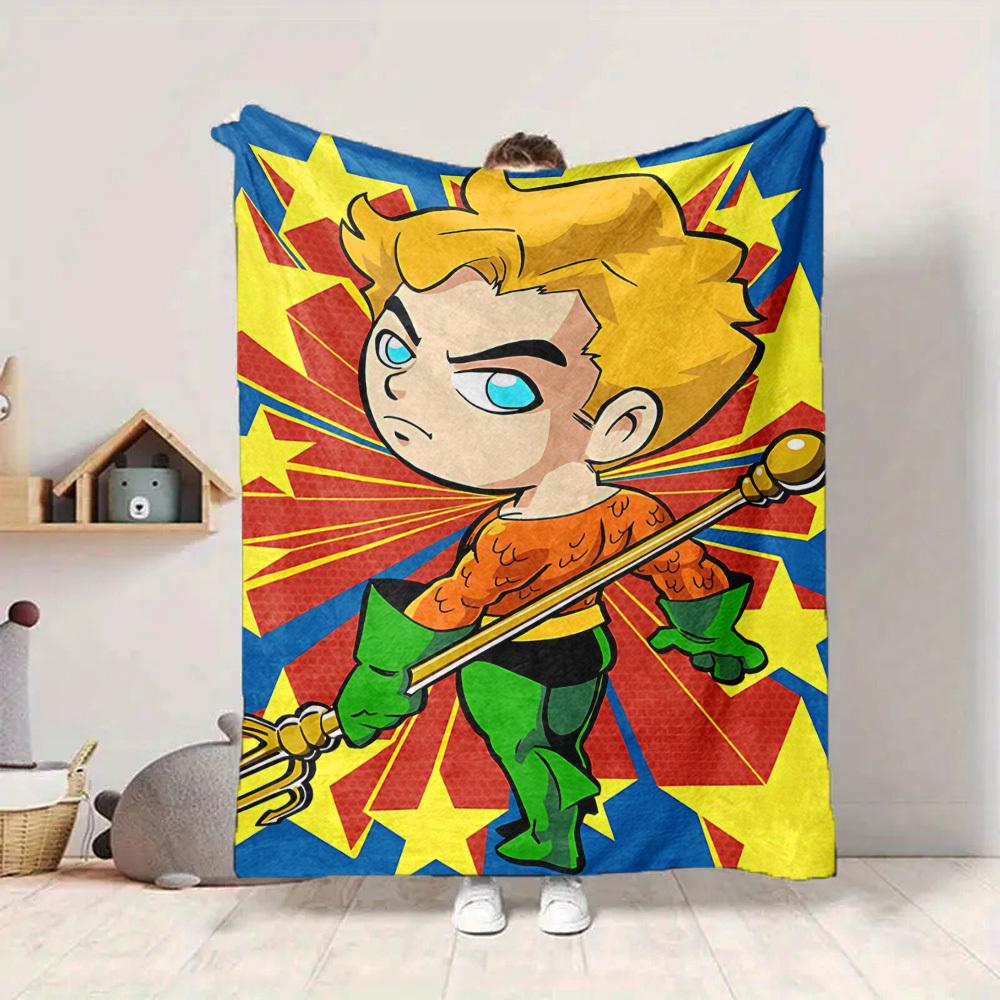1pc Aquaman Flannel Throw Blanket, Soft, Warm & Cozy for Couch, Bed, Office, and Travel, Versatile All-Season Gift, Christmas present yy251022073
