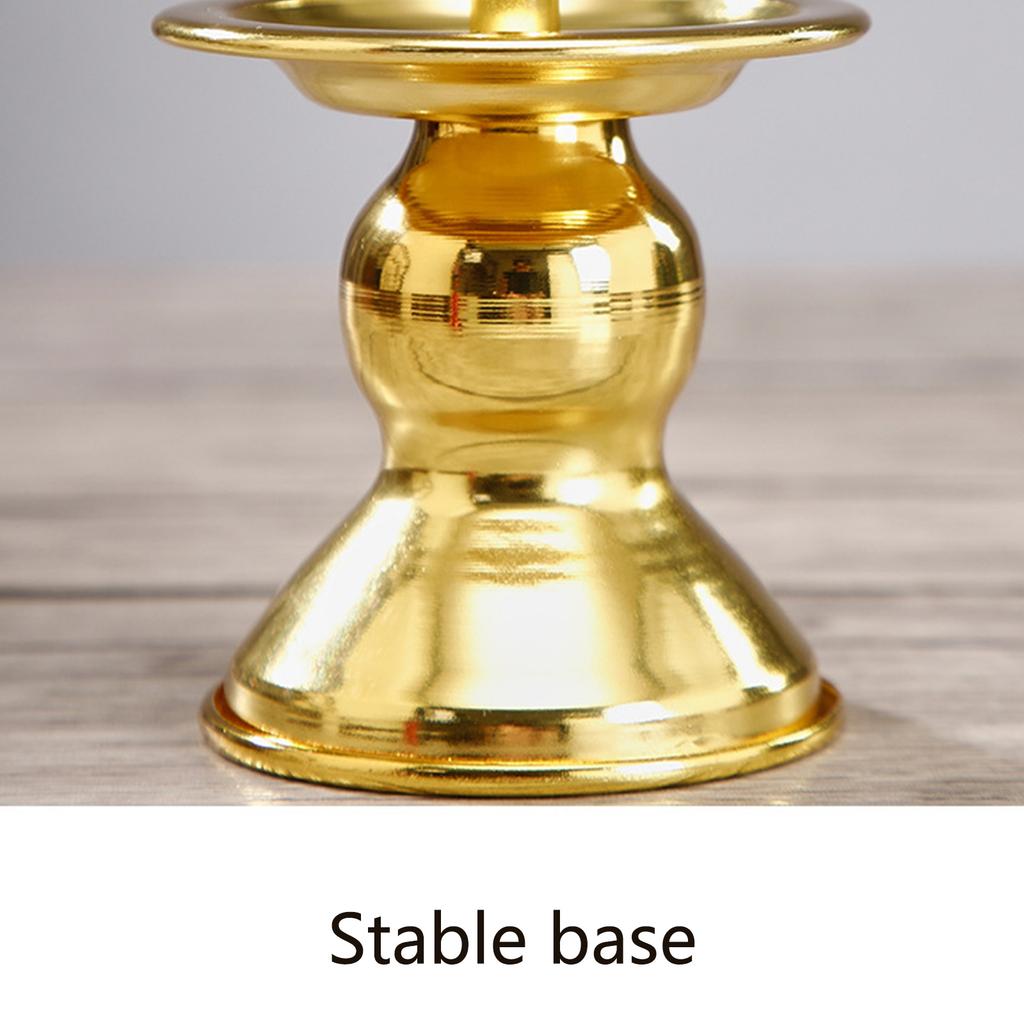2 Piece Rusts Resistant Ritual Candle Holders Religious Candlesticks for Buddhist Altars Decorative Worship Essential