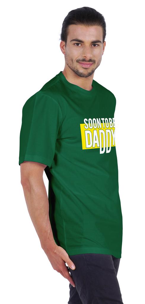 Inkmeso Men's Graphic Printed "Soon To Be Daddy" Pregnancy Announcement Tshirt Crew Neck Tee For Being