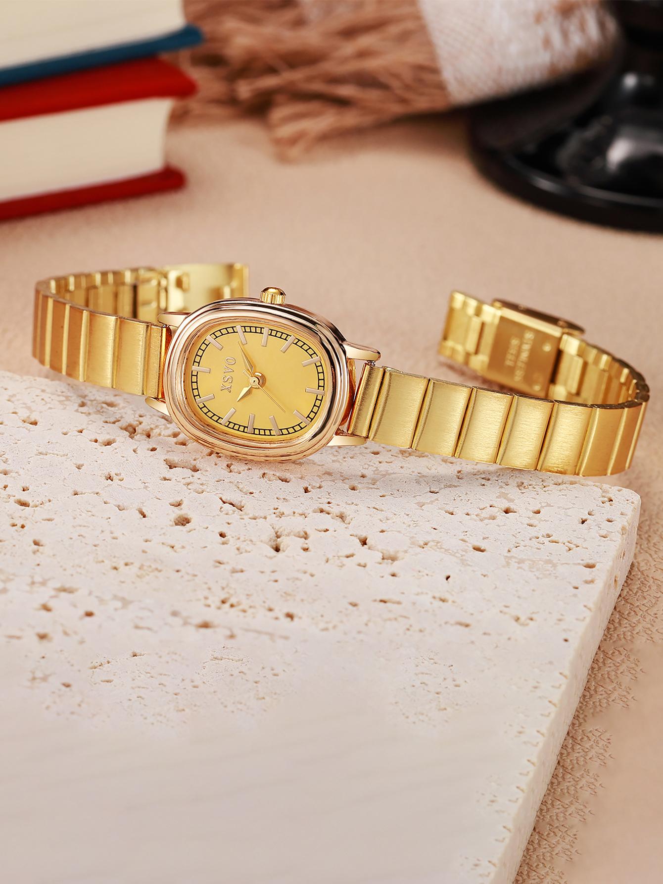 Fashionable luxury women s quartz watch, exquisite design, suitable for Halloween Christmas gift золотой
