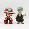 One Piece Anime Figurine Q Version Ace Zoro Collectible Action Figure Toy