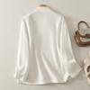 Elegant Vintage Chinese Style Shirt for Women Zen Buddhist Robe, Tea Party Outfit, Long Sleeve Open Cardigan