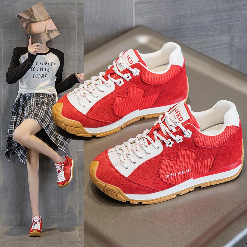 

2025 autumn 7CM women s hot outdoor tide with comfortable wear-resistant low-top trend functional sports moral training shoes women 39 красный