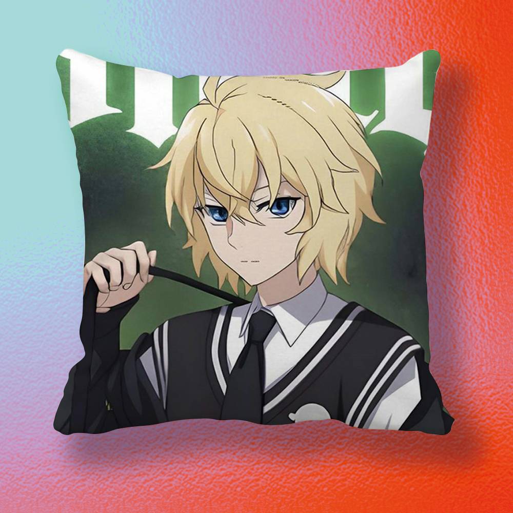 Seraph of the End Doublesided printed pillow cover Solid color minimalist pillowcase fits all bedroom styles