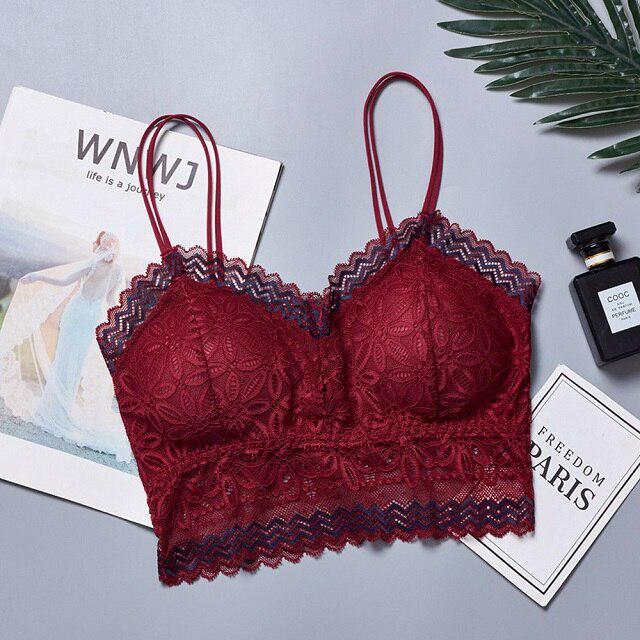 Sexy Lace Bras Girls Hollow Push Up Bralette Bralette Seamless Wireless Thin Underwear Lingerie Soft Bras For Women