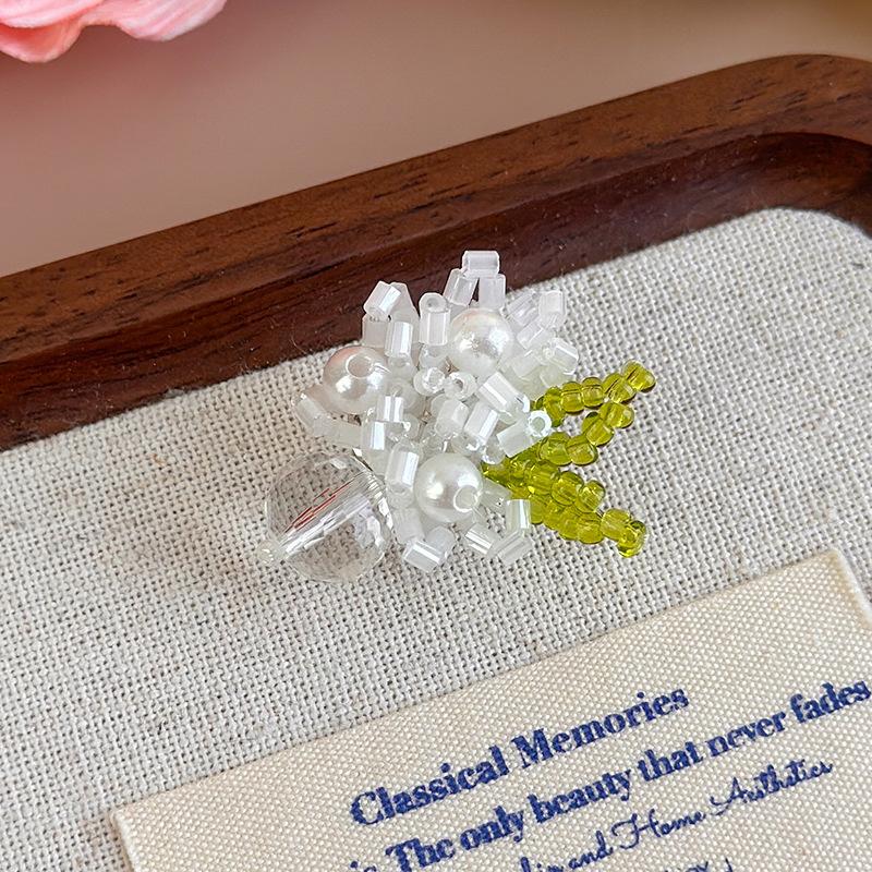Crystal Shoes Decorations Korean Transparent Jelly Shoes Decorative Shoe Buckle Handmade DIY Beaded Flower Hole Shoe Accessories