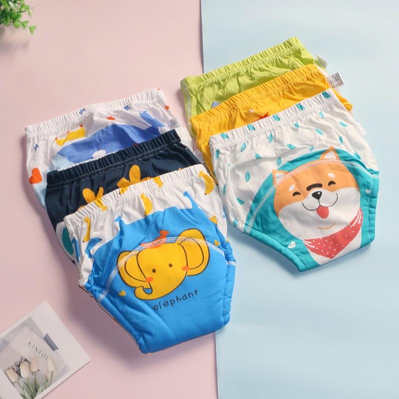8PC 6 Layers Baby Toilet Training Pants Children Washable Urine-Proof Learning Panties Baby Toddlers Quit Diapers